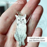 personalized pet memorial photo portrait necklace jewelry sterling silver