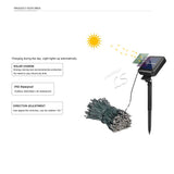 Waterproof LED Solar Fairy Lights - 22 M of 200 Led Lights