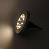 Solar Powered LED Disk Light (4-Pack)