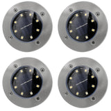 Solar Powered LED Disk Light (4-Pack)